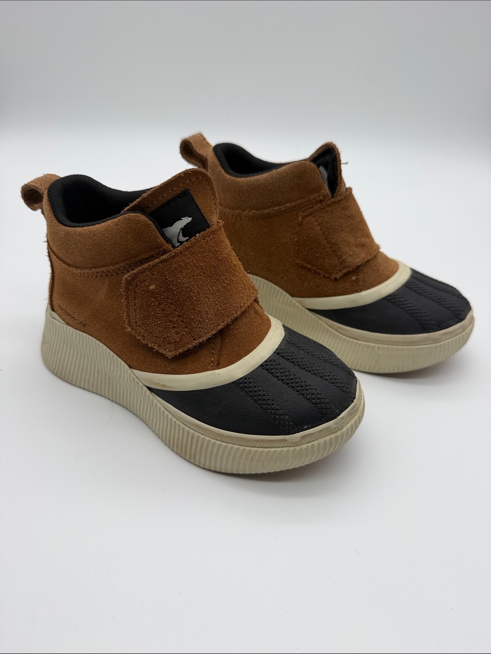 Sorel Kids Brown Suede and Black Waterproof Bootie
